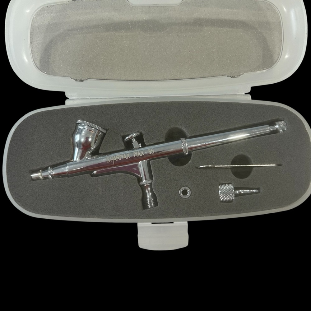Sparmax SP-35 Dual Control Airbrush Gun  with case silvery makeup artist tool